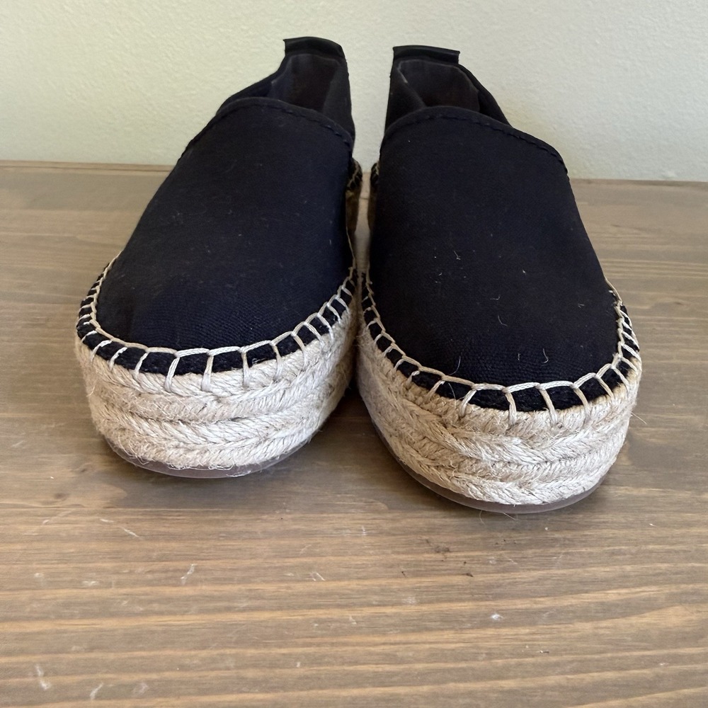 Sam Edelman Womens 8.5 Black Tan Khloe Espadrille Platform Slip On Shoes - Picture 3 of 8
